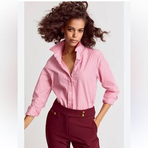 A Shirt Thing Cherry Blossom  Stripes Shirt